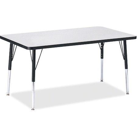 Jonti-Craft TABLE, RECTANGLE, 30X48, GY/BK JNT6473JCA180